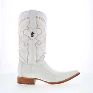 Los Altos Mens Ostrich Leg Boots XXX-Toe White Boots (NWT)